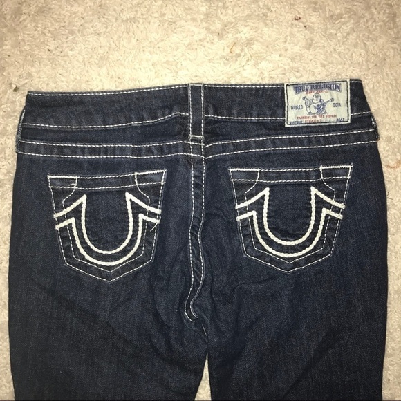 True Religion Straight Leg Dark Wash Jeans 28 - Picture 5 of 7